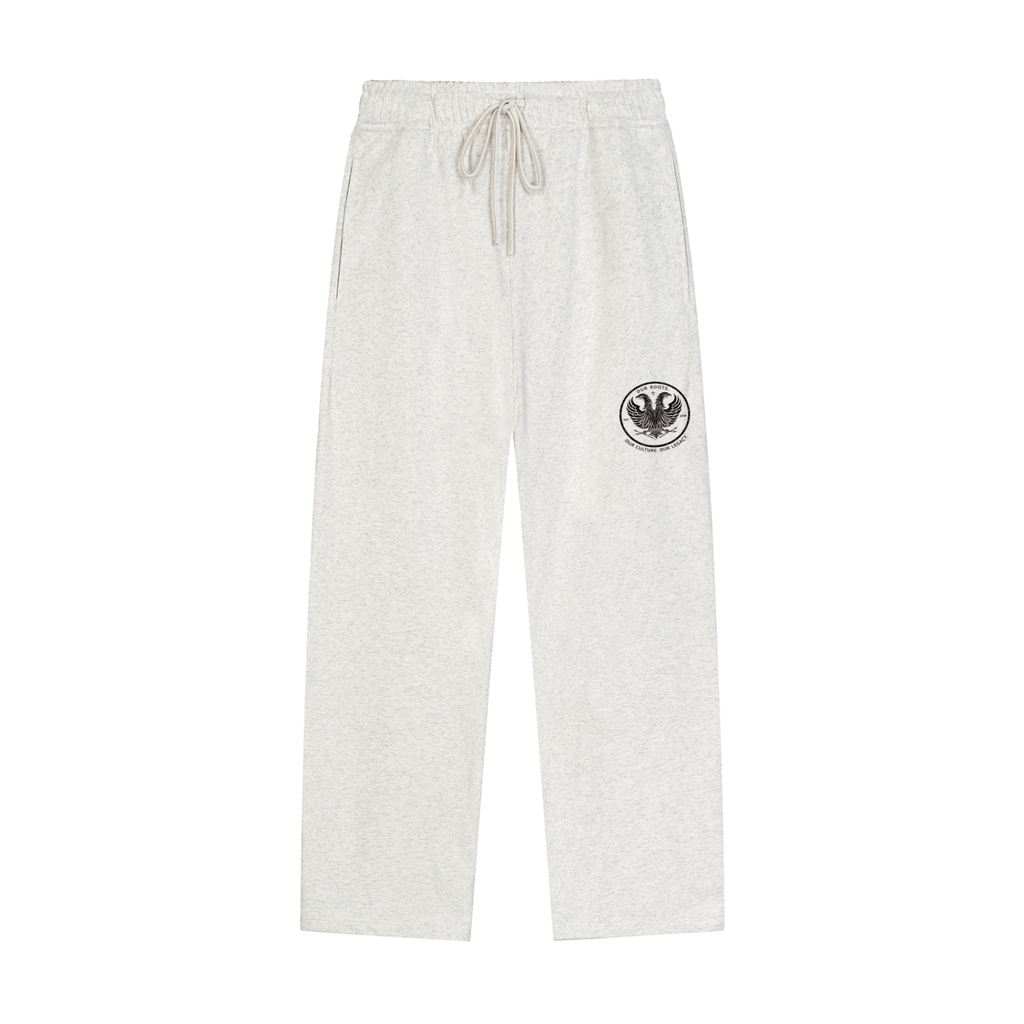 Solid Color Straight-Leg Sweatpants