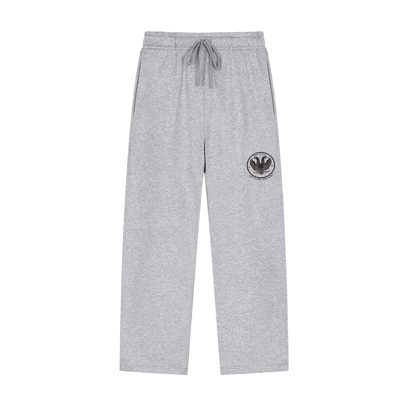 Solid Color Straight-Leg Sweatpants