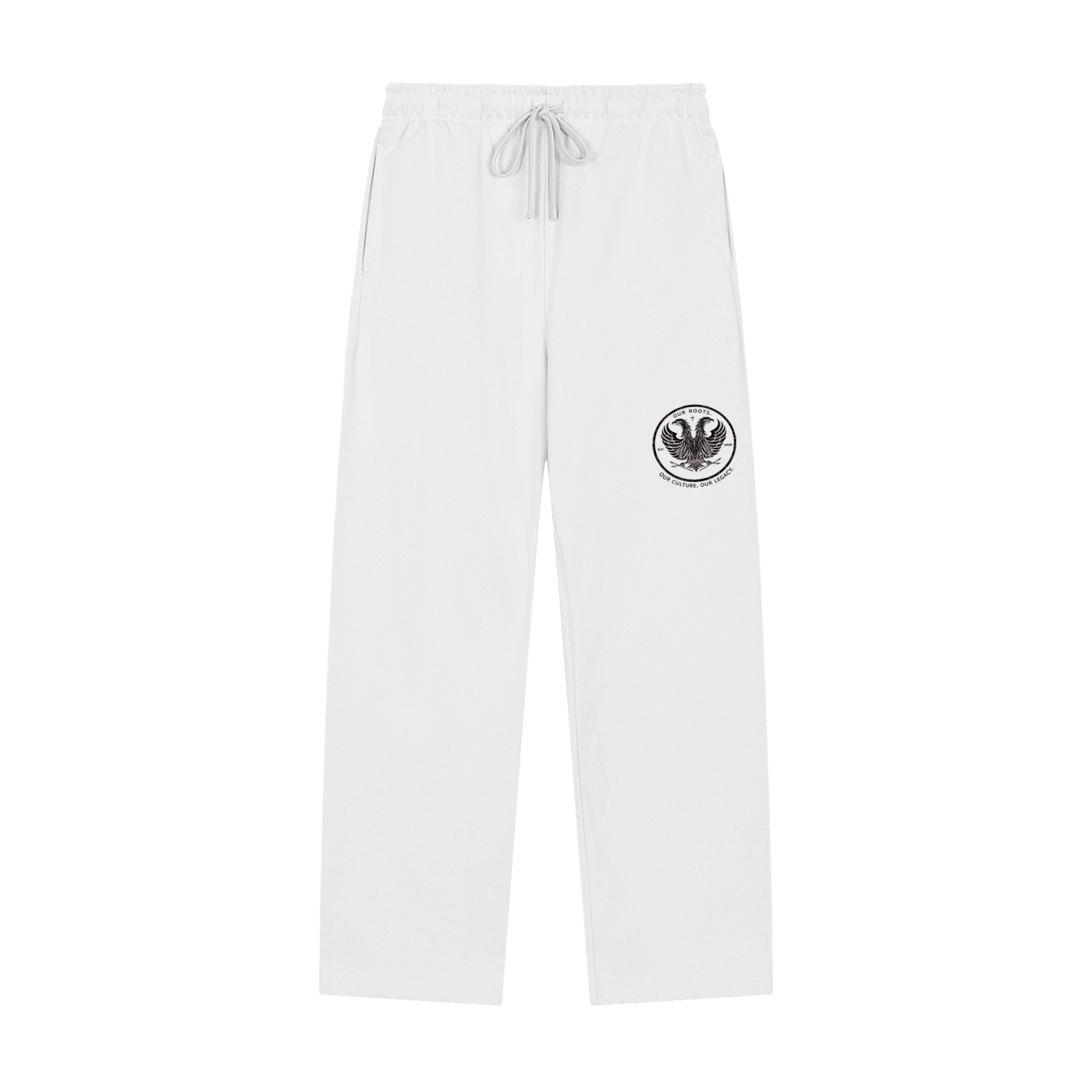 Solid Color Straight-Leg Sweatpants