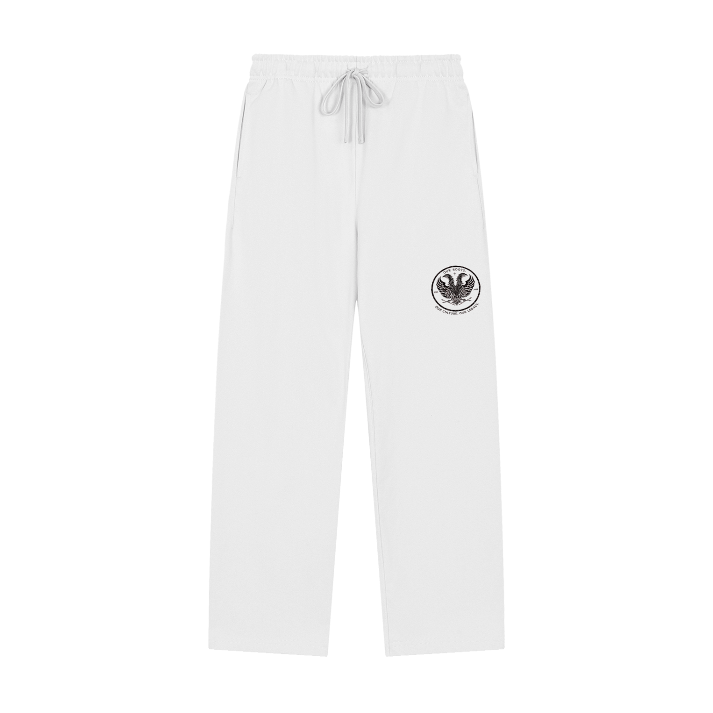Solid Color Straight-Leg Sweatpants