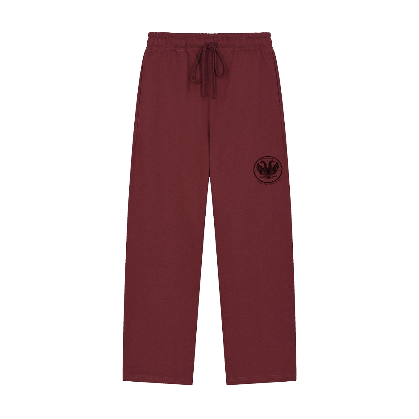 Solid Color Straight-Leg Sweatpants