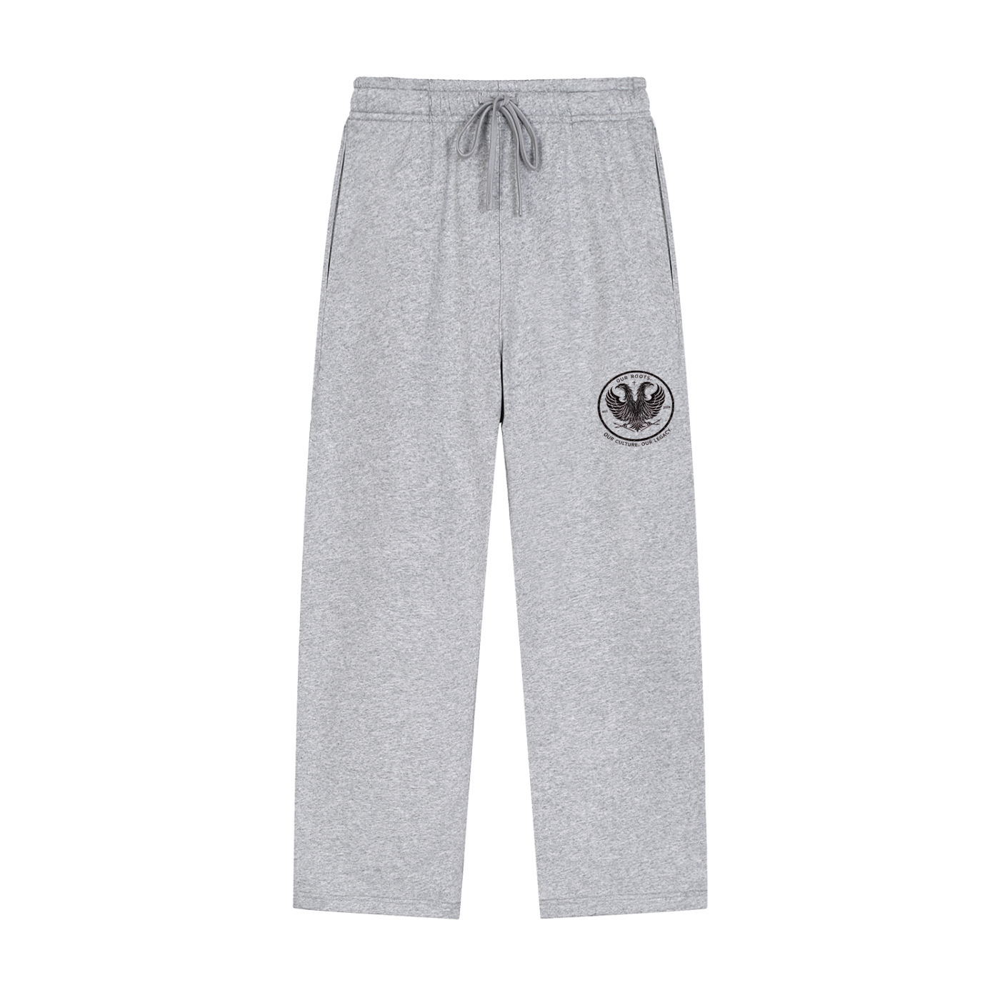 Solid Color Straight-Leg Sweatpants